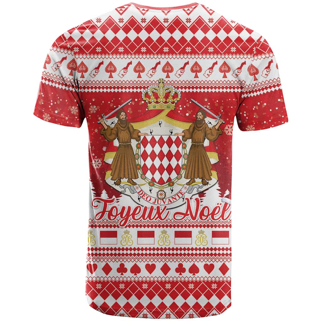 Monaco Christmas T-Shirt Joyeux Noel Coat Of Arms Graphic Tee