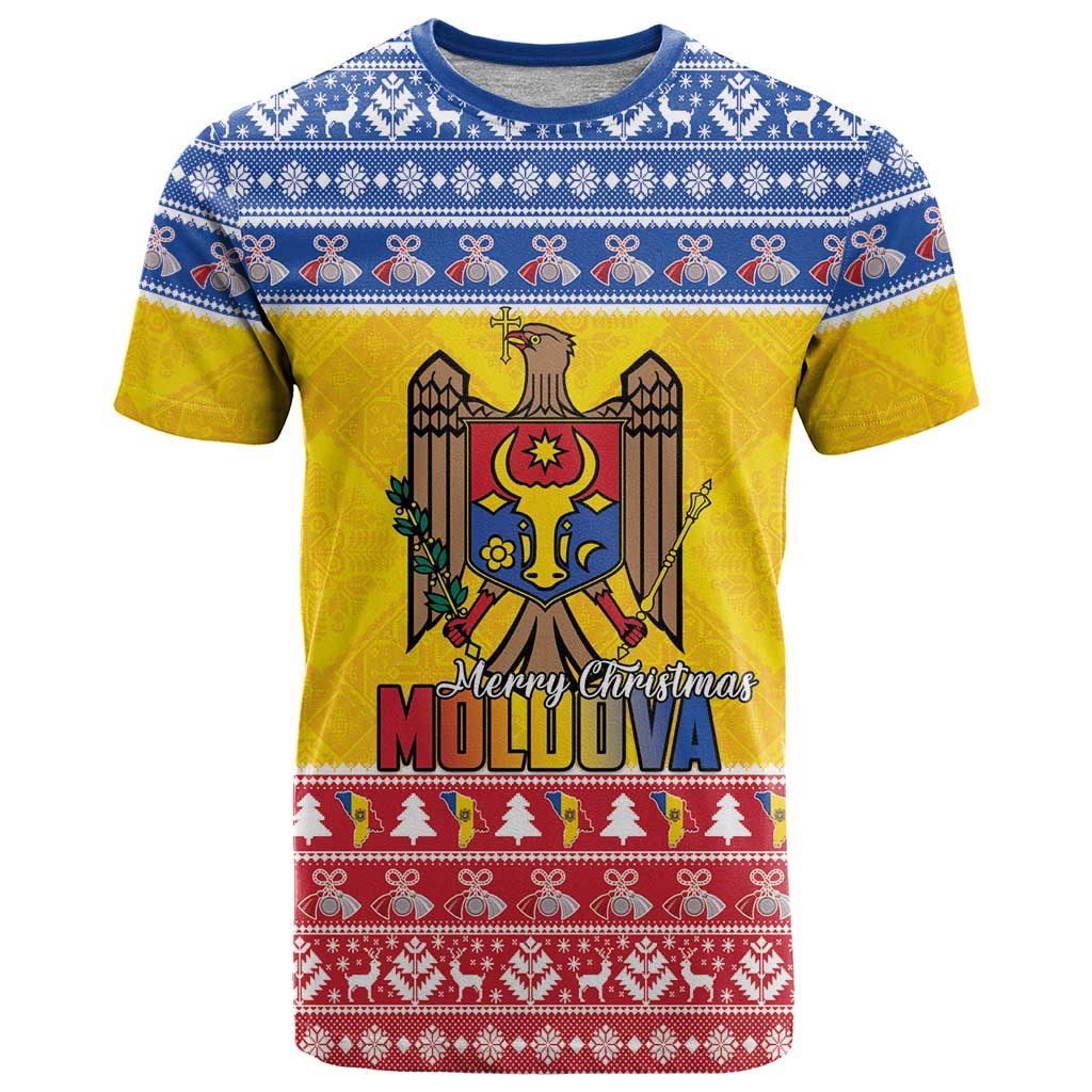 Moldova Christmas T-Shirt Coat Of Arms Craciun fericit Graphic Tee