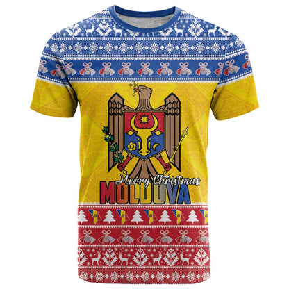 Moldova Christmas T-Shirt Coat Of Arms Craciun fericit Graphic Tee