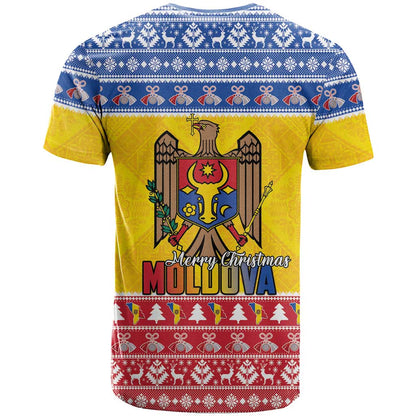 Moldova Christmas T-Shirt Coat Of Arms Craciun fericit Graphic Tee