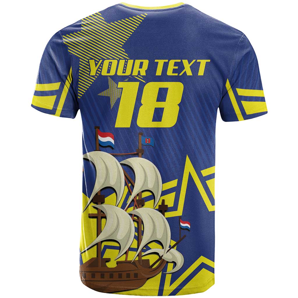 Curacao Football Pride Custom T-Shirt La Familia Azul Go Champions Graphic Tee