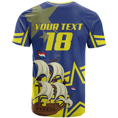 Curacao Football Pride Custom T-Shirt La Familia Azul Go Champions Graphic Tee