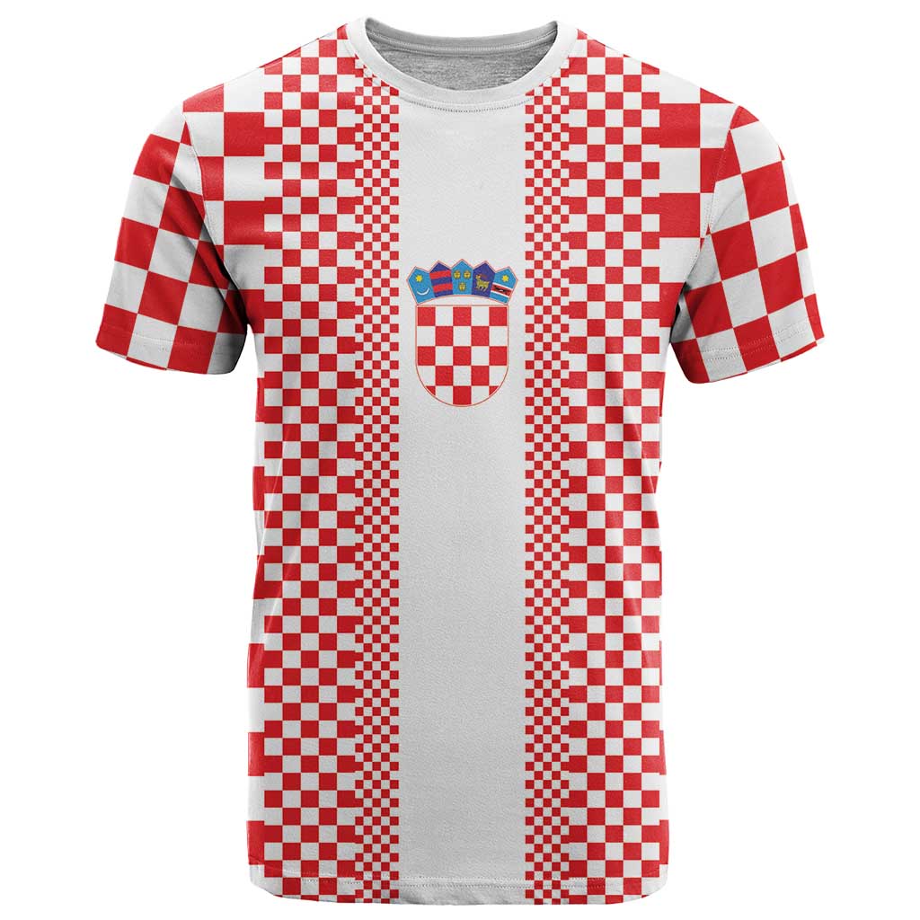 Custom Croatia Football T-Shirt Vatreni Hrvatska Sporty Style Graphic Tee