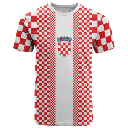 Custom Croatia Football T-Shirt Vatreni Hrvatska Sporty Style Graphic Tee