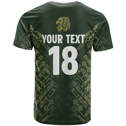 Custom Mexico Football T-Shirt Aztec Pattern Eagle Graphic Tee