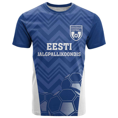 Custom Estonia Football T-Shirt Eesti Jalgpallikoondis Graphic Tee