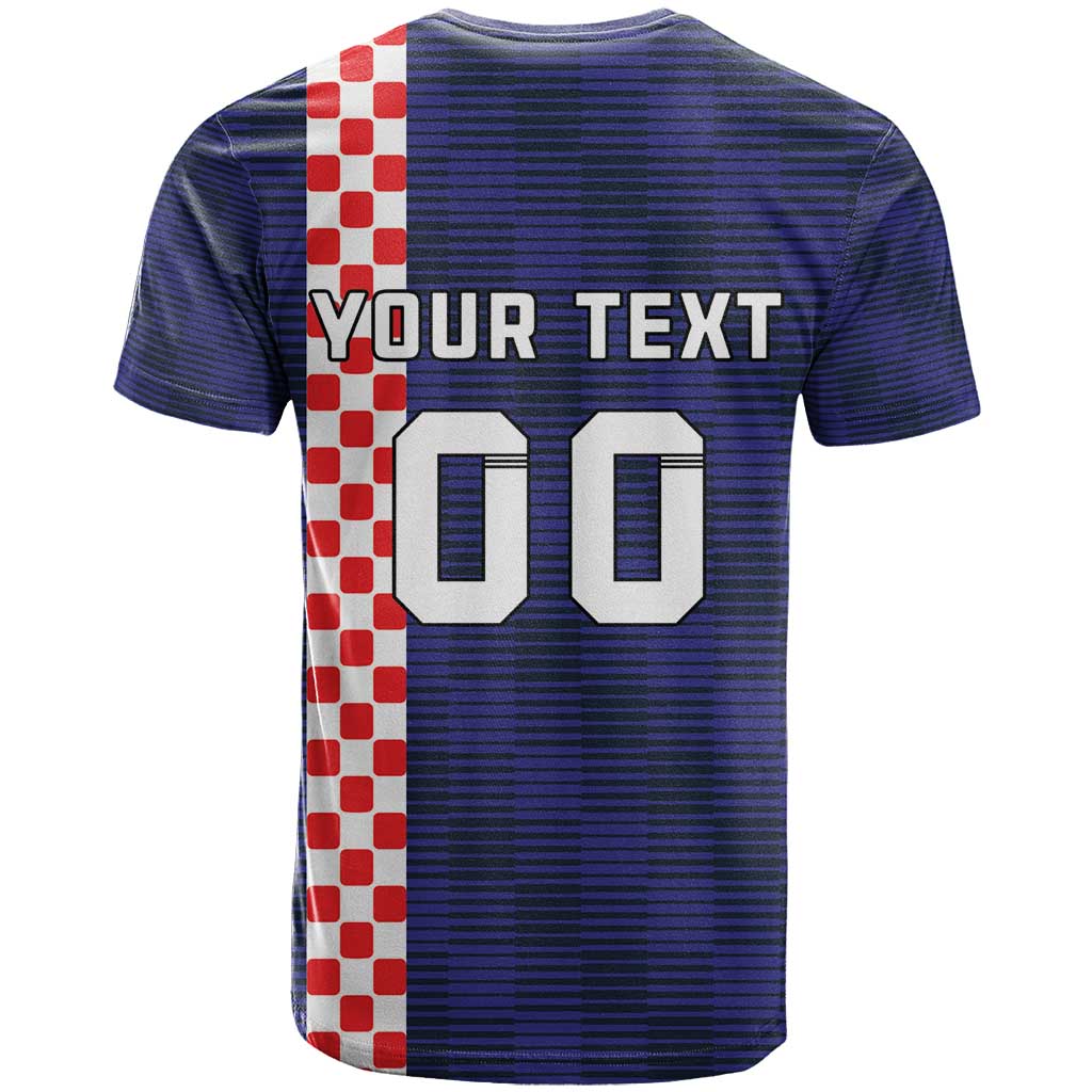 Custom Croatia Volleyball T-Shirt Go Champions Sahovnica Graphic Tee