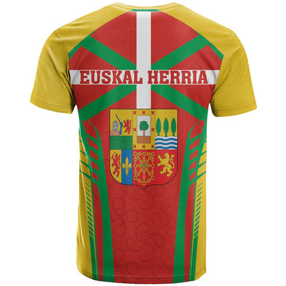 Basque Country T-Shirt Zazpiak Bat Flag Style Graphic Tee