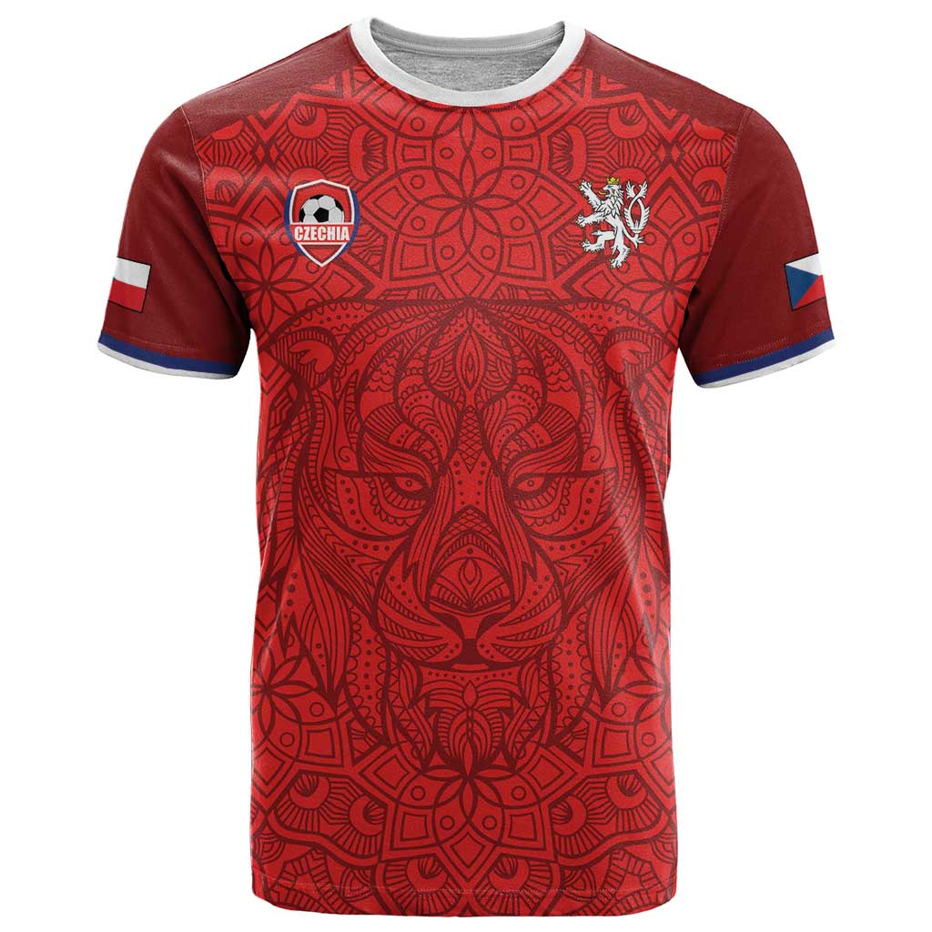 Custom Czech Republic Football Red Version T-Shirt Go Champion Sporty Style Graphic Tee