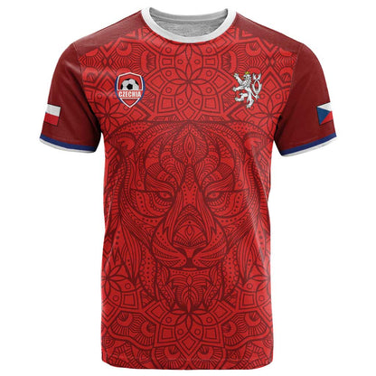 Custom Czech Republic Football Red Version T-Shirt Go Champion Sporty Style Graphic Tee
