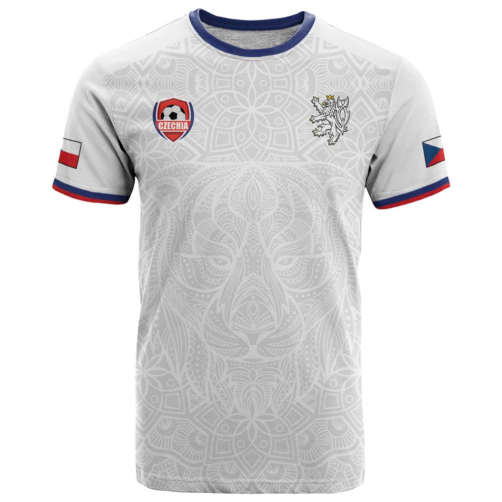 Custom Czech Republic Football White Version T-Shirt Go Champion Sporty Style Graphic Tee