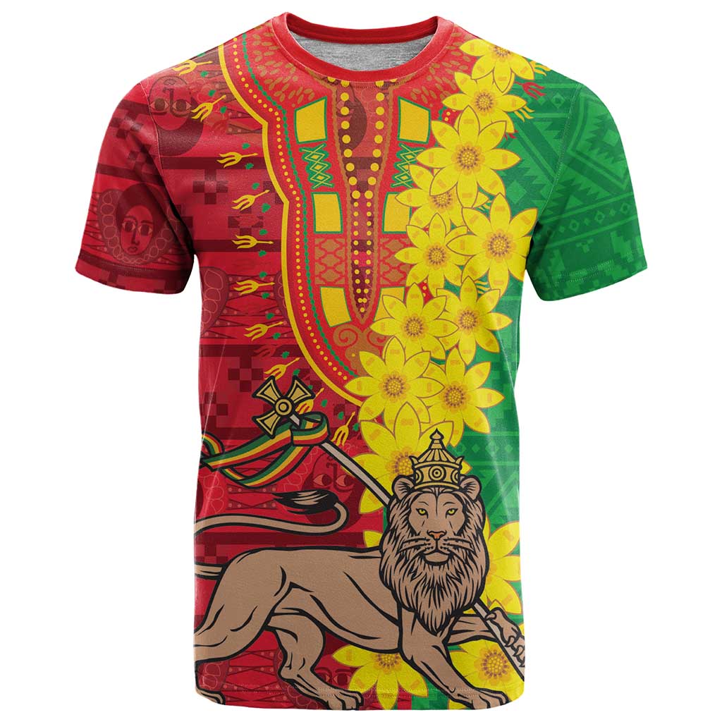Ethiopia Enkutatash Melkam Addis Amet T-Shirt With Bidens Macroptera Graphic Tee