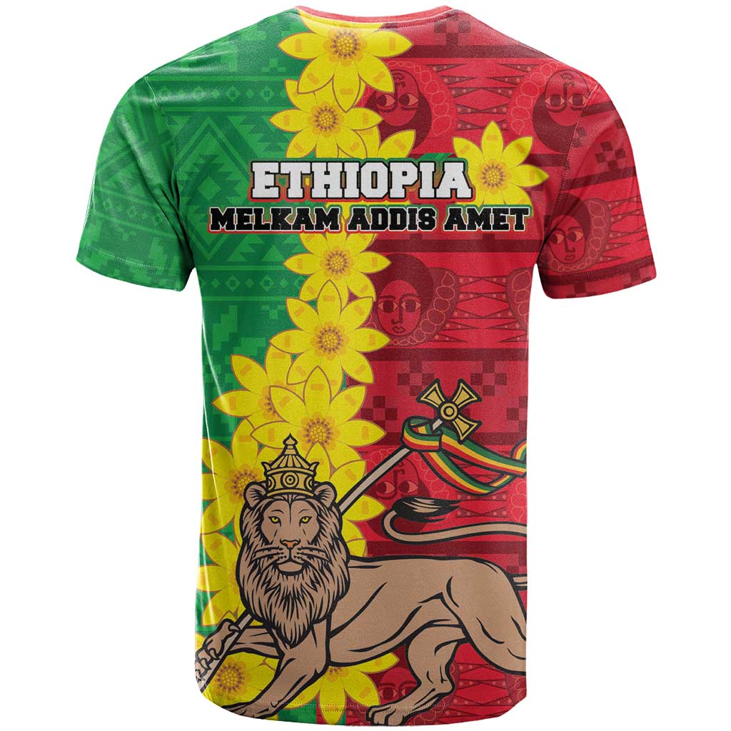 Ethiopia Enkutatash Melkam Addis Amet T-Shirt With Bidens Macroptera Graphic Tee