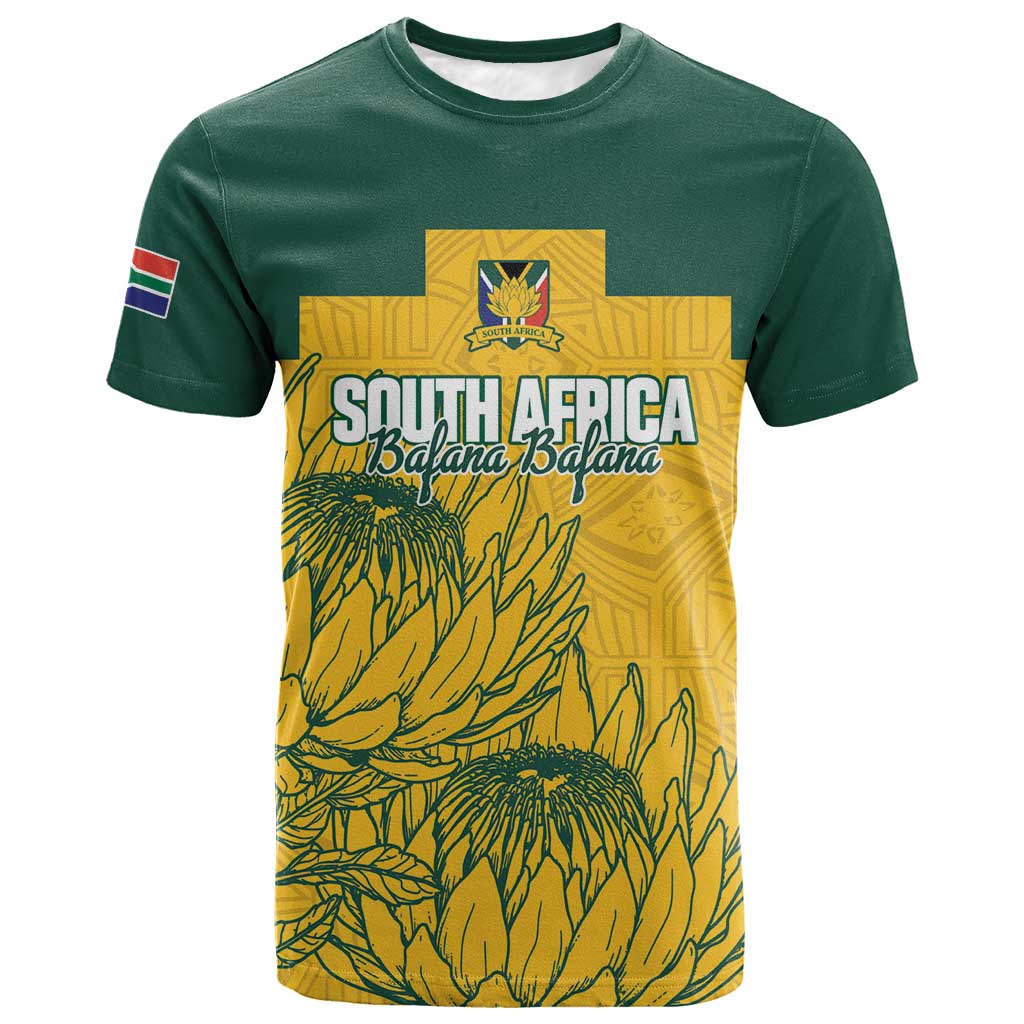 Custom South Africa Soccer T-Shirt From Protea Roots We Rise Graphic Tee