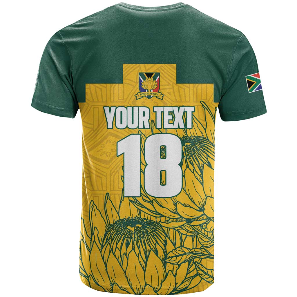 Custom South Africa Soccer T-Shirt From Protea Roots We Rise Graphic Tee