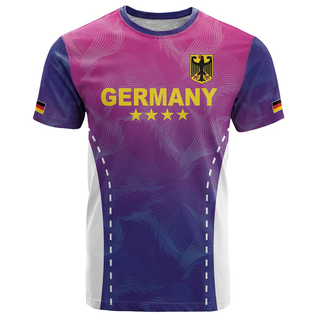 Custom Germany Football T-Shirt Pink Version Graphic Tee