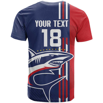 Cape Verde Football Custom T-Shirt Tubaroes Azuis Pride Graphic Tee