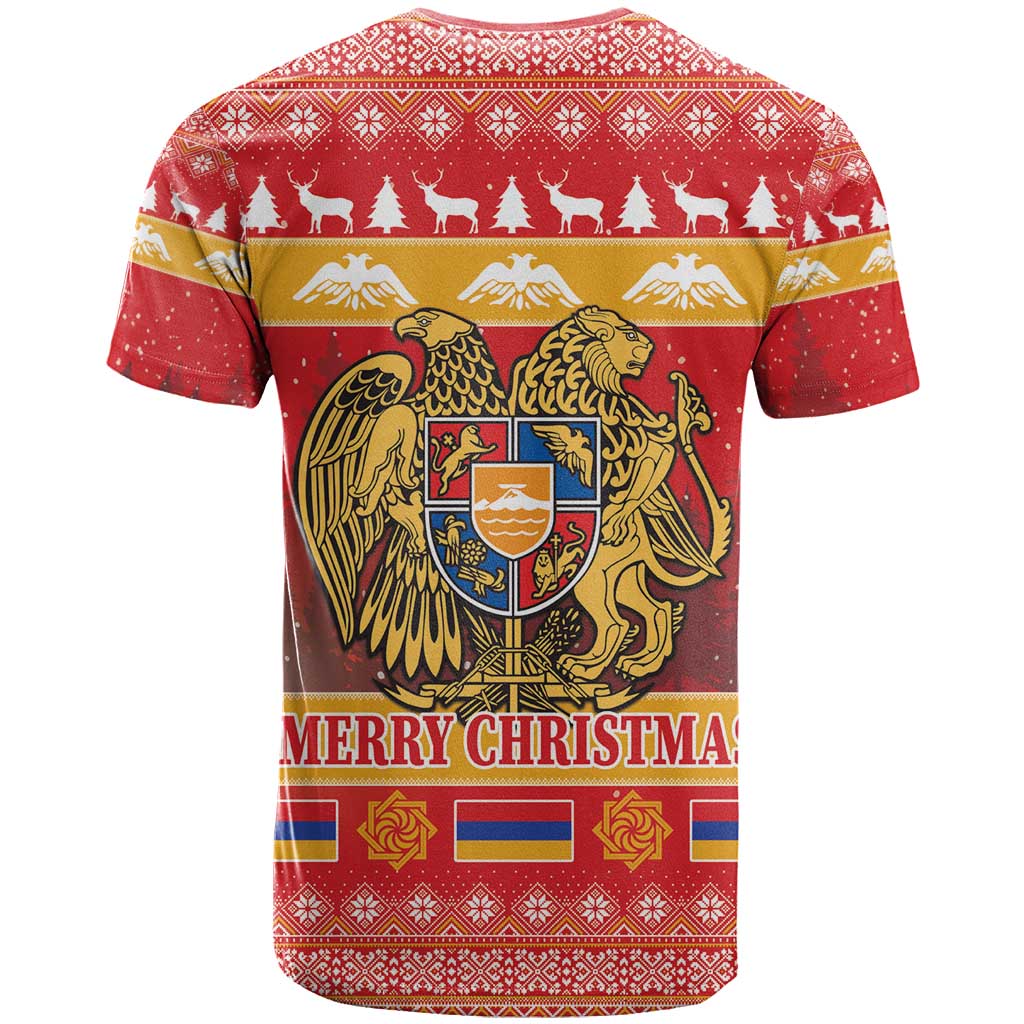 Armenia Christmas T-Shirt Coat Of Arms With Arevakhach Graphic Tee
