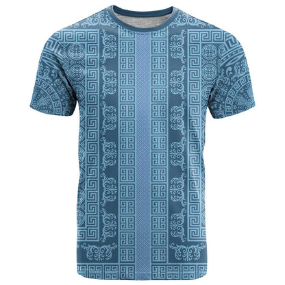 Greek Key Pattern T-Shirt Ancient Meander Geometric Art Graphic Tee