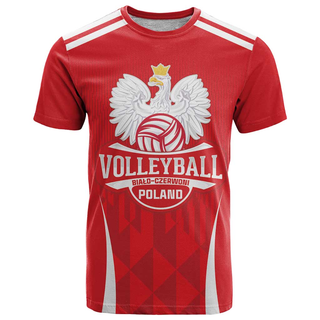 Custom Poland Volleyball T-Shirt BialoCzerwoni Go Champions Graphic Tee