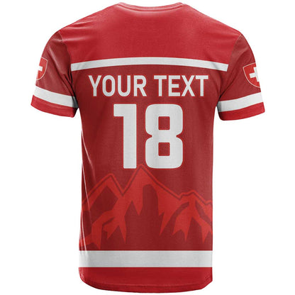 Custom Switzerland Ice Hockey T-Shirt La Nati World Glory Graphic Tee