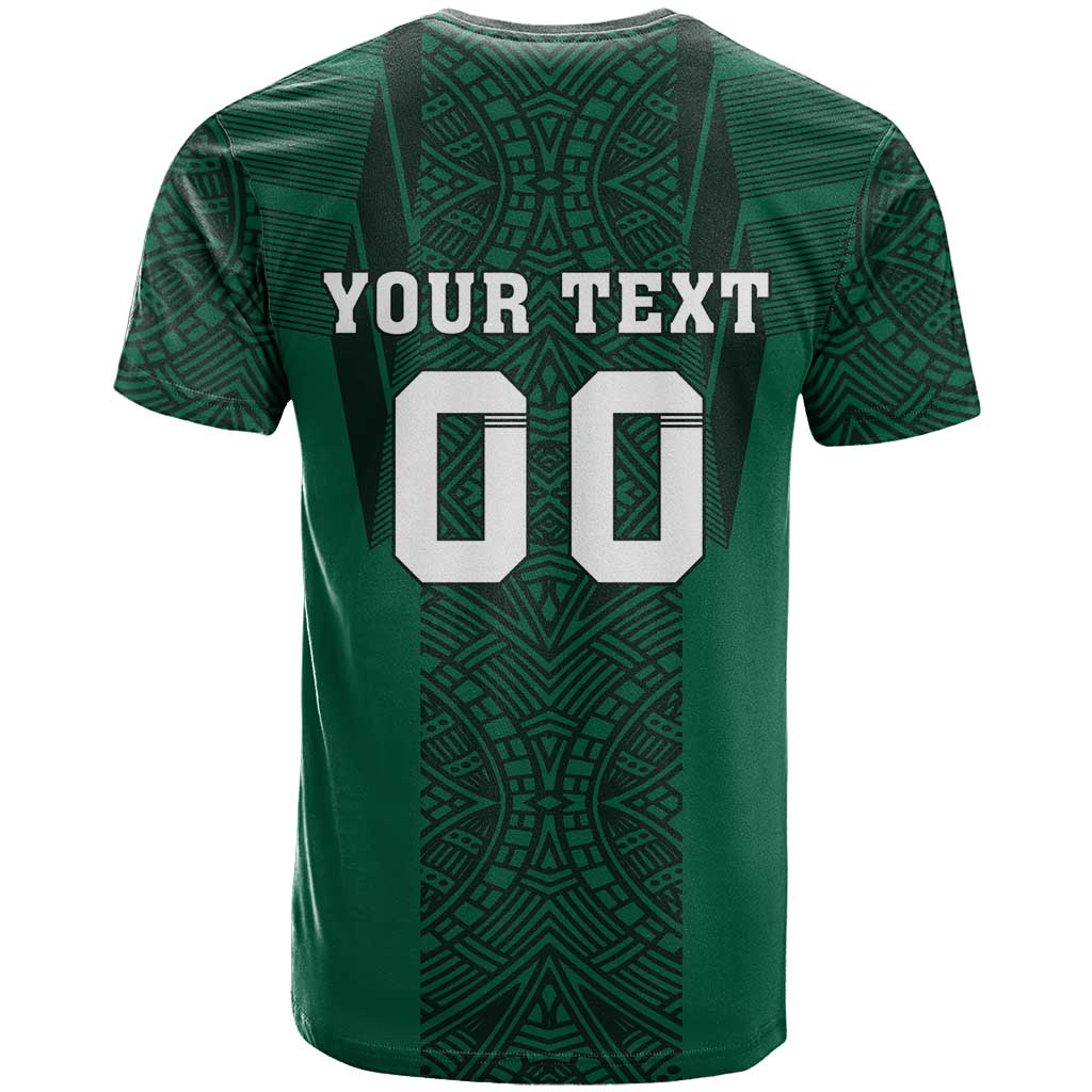 Custom Mexico Football T-Shirt El Tricolor Go Champions Aztec Pattern Graphic Tee