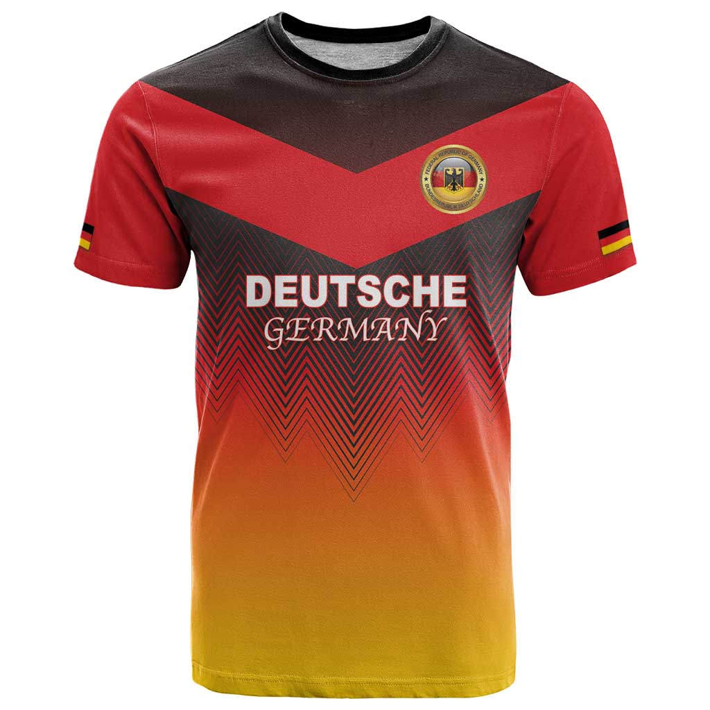 Custom Germany Football T-Shirt Special Flag Style Graphic Tee