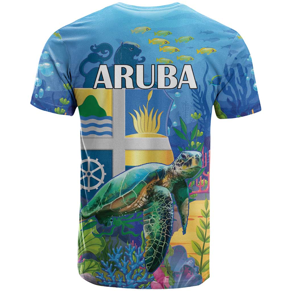 Aruba Sea Turtle T-Shirt Underwater Landscape Graphic Tee