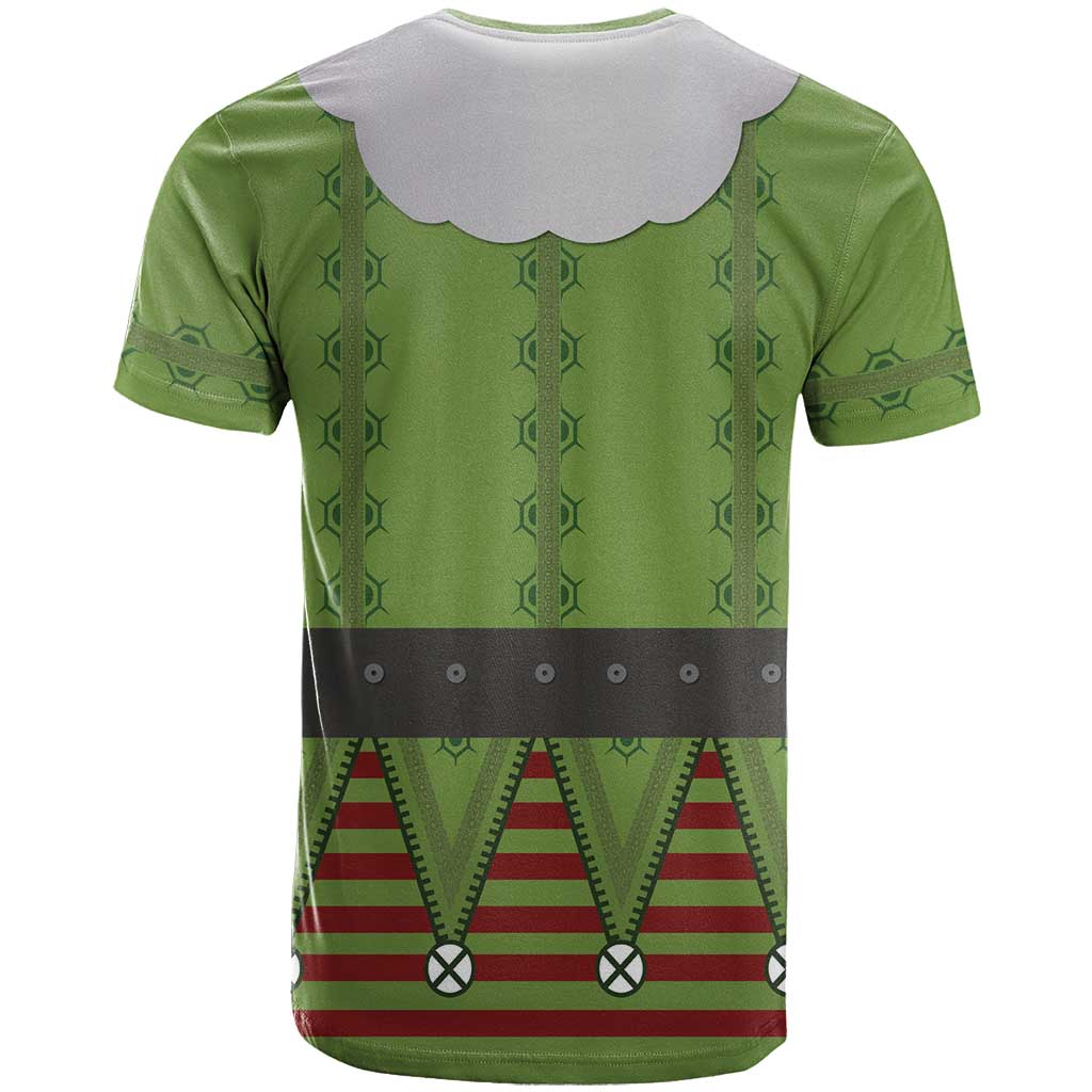 Christmas Costume Elf T-Shirt Classic Green Xmas Style Graphic Tee