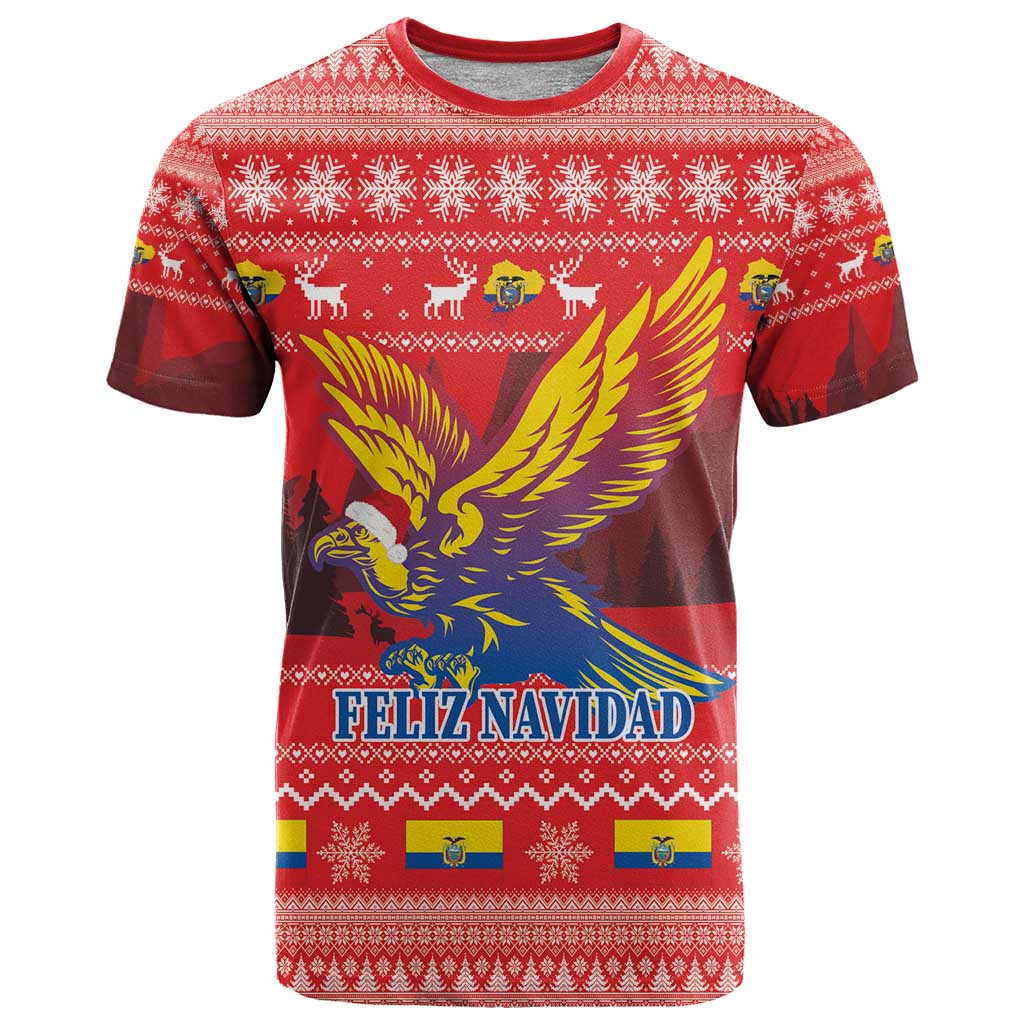 Ecuador Andean Condor Christmas T-Shirt Dios Patria y Libertad Graphic Tee
