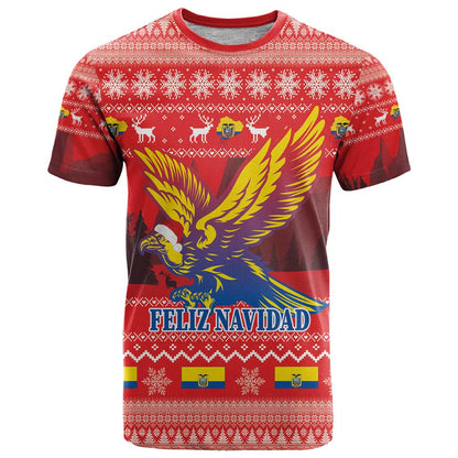 Ecuador Andean Condor Christmas T-Shirt Dios Patria y Libertad Graphic Tee