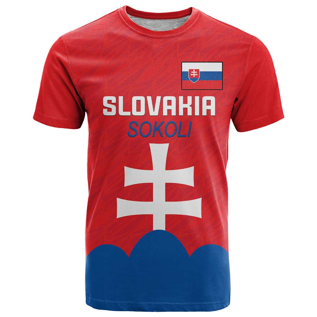 Custom Slovakia Football T-Shirt Come On Sokoli Graphic Tee