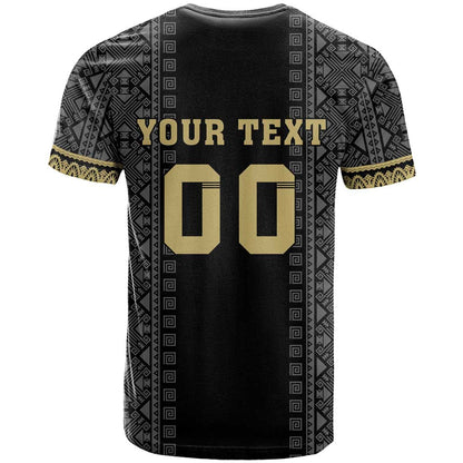 Custom Mexico Football T-Shirt El Tri Aztec Pattern Back Version Graphic Tee