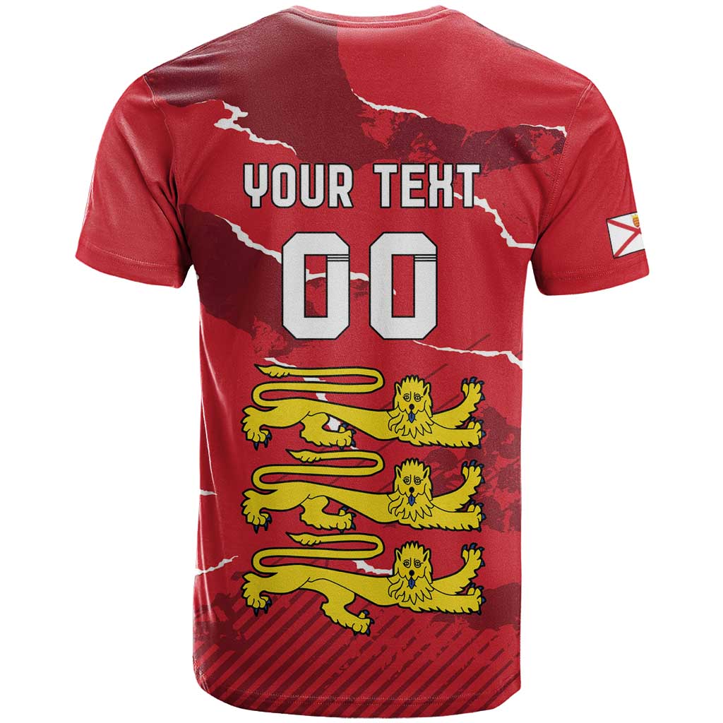 Custom Bailiwick of Jersey T-Shirt Sporty Style Graphic Tee