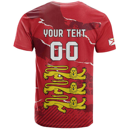 Custom Bailiwick of Jersey T-Shirt Sporty Style Graphic Tee