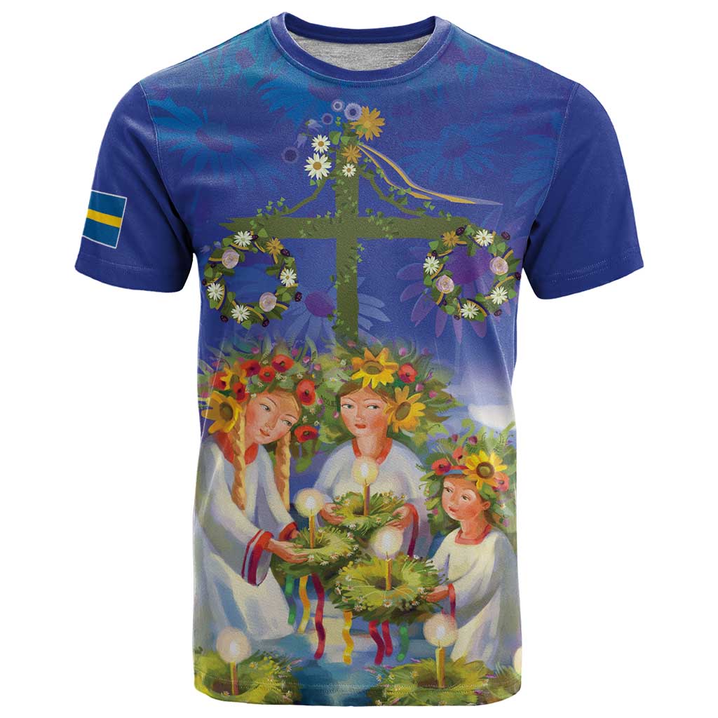 Swedish Glad Midsommar T-Shirt Hade du en bra Midsommar Graphic Tee