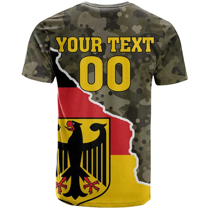 Custom Germany 1990 T-Shirt Coat Of Arms With Camo Patterns Graphic Tee