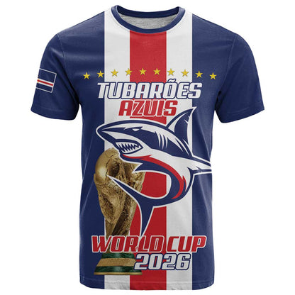 Cape Verde Football T-Shirt Tubaroes Azuis World Cup 2026 Graphic Tee