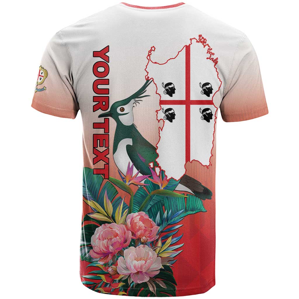 Personalized Italy Sardinia T-Shirt Lapwing With Map Graphic Tee
