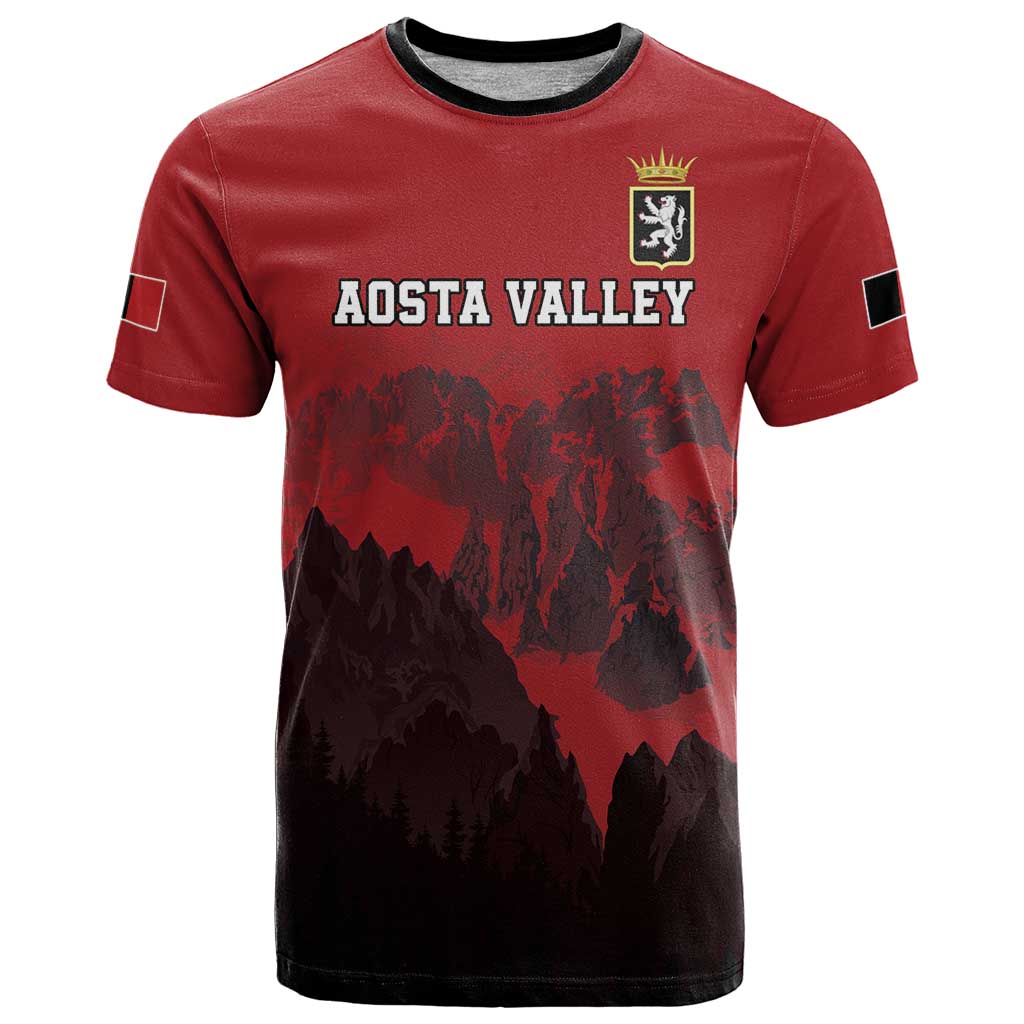 Custom Aosta Valley T-Shirt Mont Blanc Sporty Style Graphic Tee