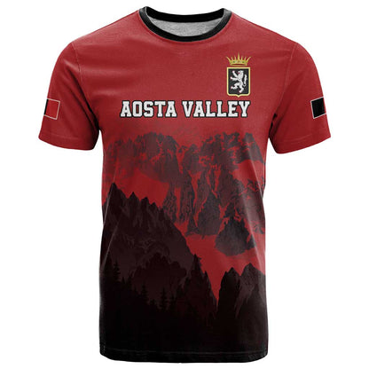 Custom Aosta Valley T-Shirt Mont Blanc Sporty Style Graphic Tee