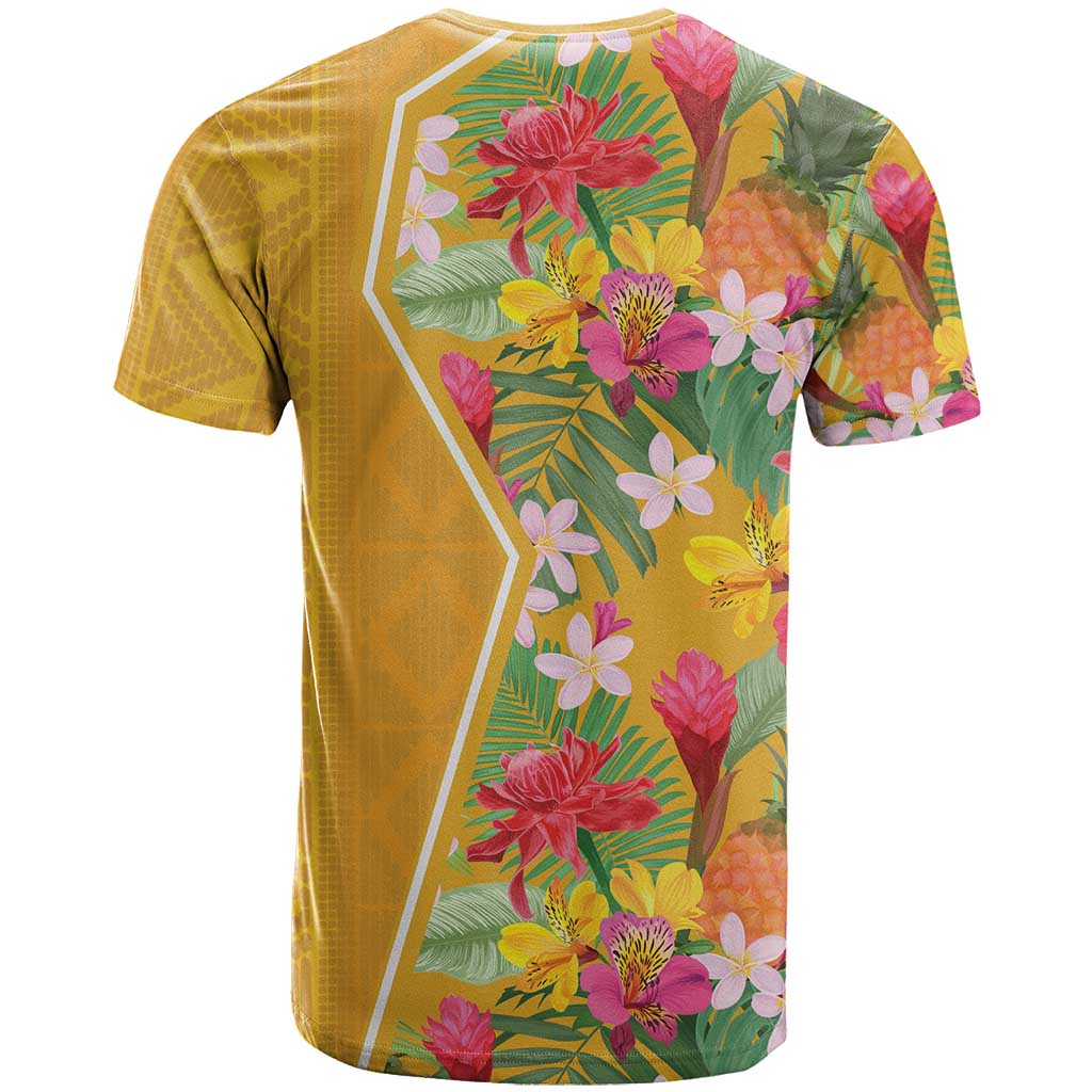 Africa Tropical Flowers T-Shirt Yellow Version Graphic Tee