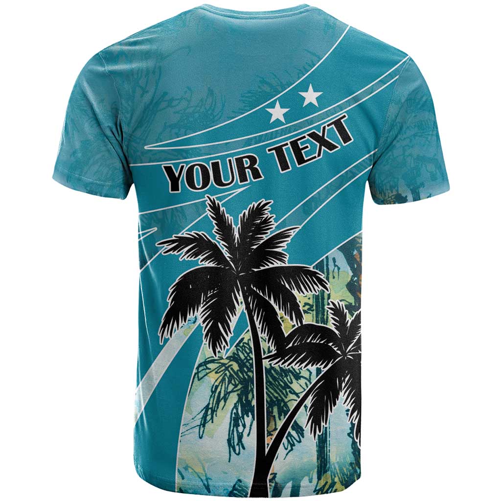 Personalized Saint Kitts and Nevis Coconut Palm Tree T-Shirt Graphic Tee