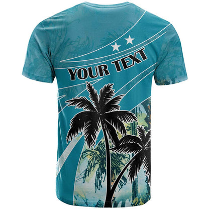 Personalized Saint Kitts and Nevis Coconut Palm Tree T-Shirt Graphic Tee