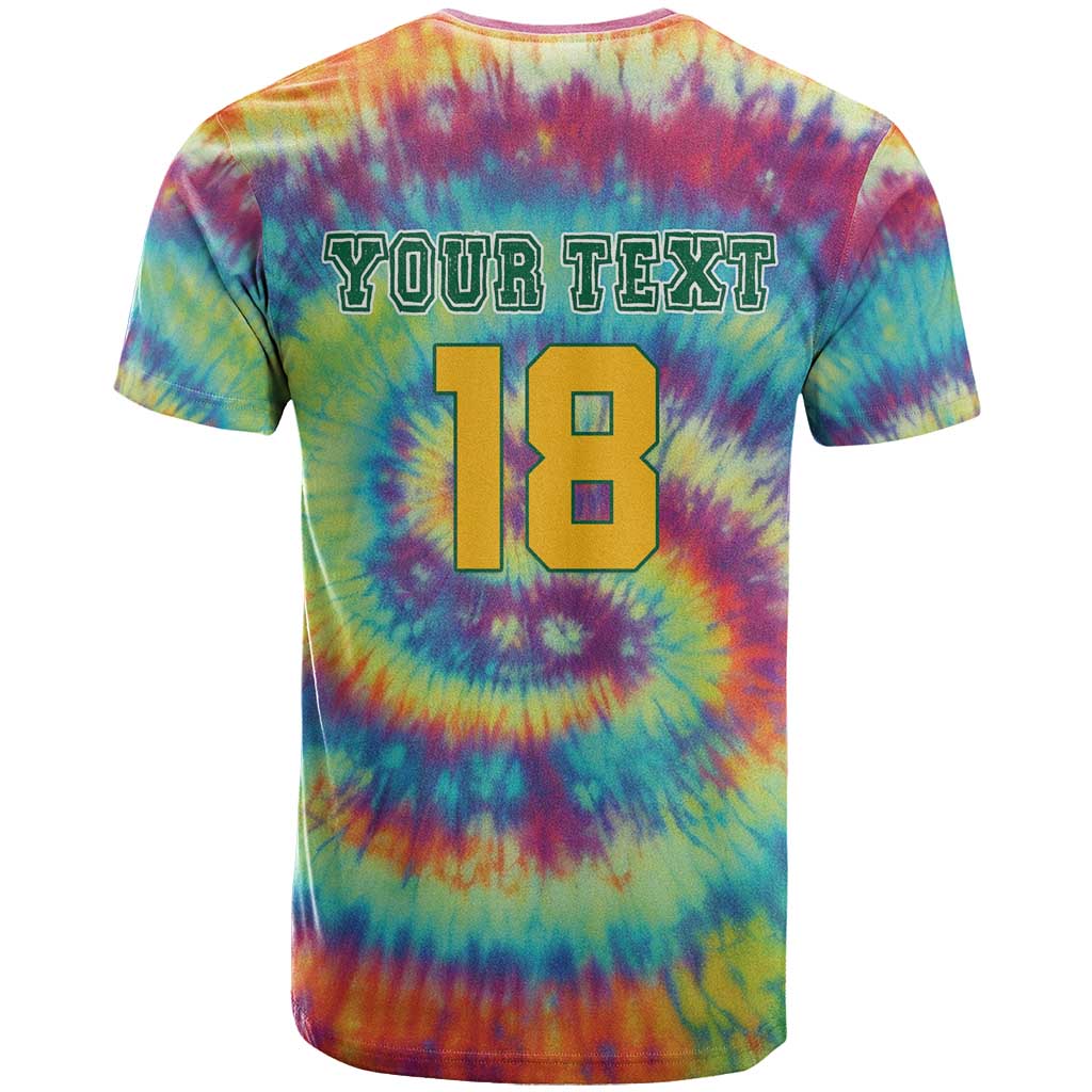 Custom Lithuania Basketball Skeleton 1992 T-Shirt Tie Dye Pattern Graphic Tee