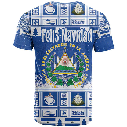 El Salvador Christmas T-Shirt The Torogoz Cartoon With Coat Of Arms Graphic Tee