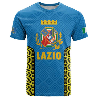 Italy Lazio T-Shirt Flag Style Graphic Tee