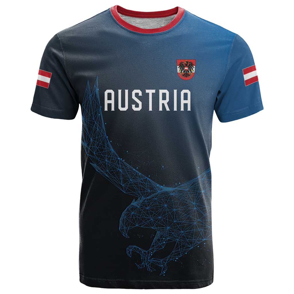 Custom World Football 2026 Austria T-Shirt Das Team Go Champions Blue Version Graphic Tee