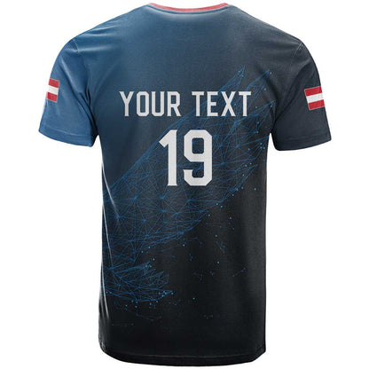 Custom World Football 2026 Austria T-Shirt Das Team Go Champions Blue Version Graphic Tee