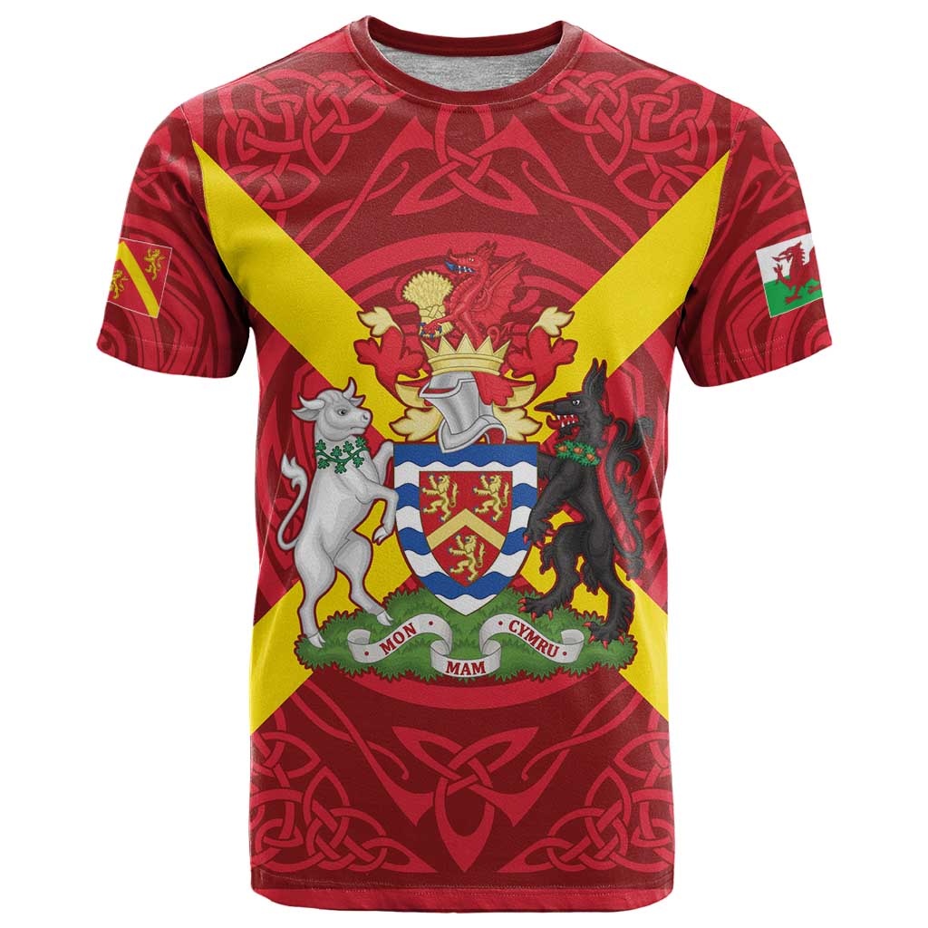 Personalized Anglesey Ynys Mon T-Shirt Map and Emblem Celtic Style Graphic Tee